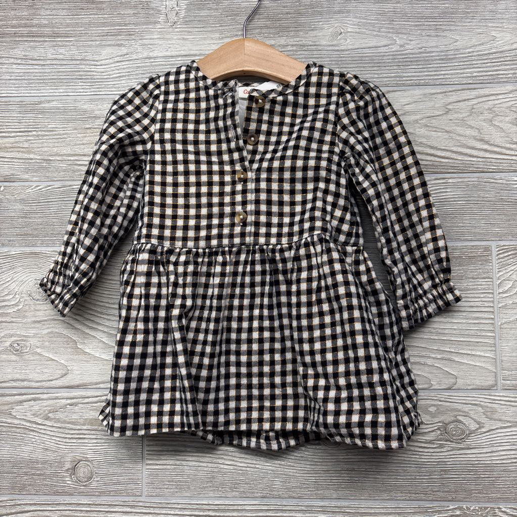 LS Plaid Dress & Bloomers 18M