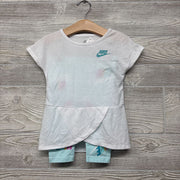 Petal Hem Shirt Swoosh & Leggings 24M