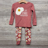2 Pc LS PJs So Eggshausted 3T