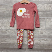 2 Pc LS PJs So Eggshausted 3T