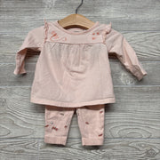 LS Shirt Embroidered Flowers & Leggings Dragonflies 3M
