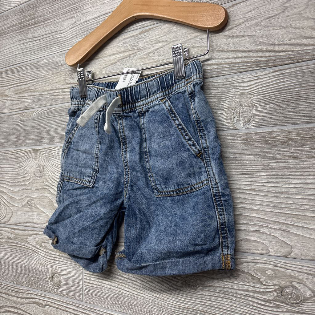 Pull On Drawstring Denim Shorts 5T