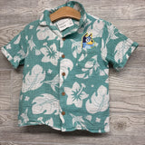 Gauze Button Up Shirt & Shorts Leaves 5T