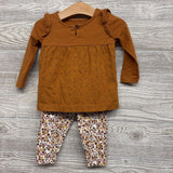 LS Eyelet Shirt & Leggings Flowers 18M