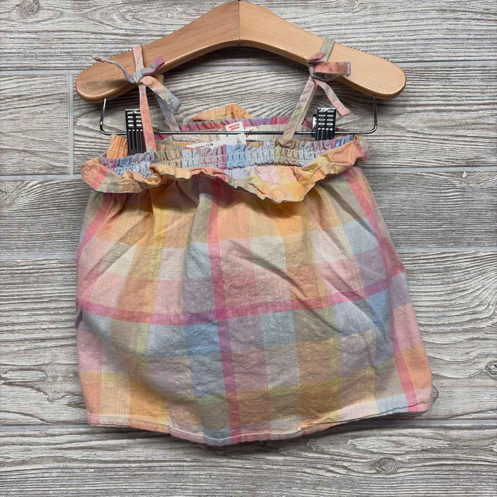 Plaid Smocked Tank Top & Shorts 2T
