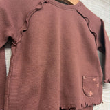 LS Waffle Knit Shirt Ruffle & Leggings Flowers 18M