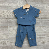 Waffle Knit Bodysuit & Pants Helicopters 6M