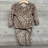 Velour Crewneck & Joggers Animal Print 2T