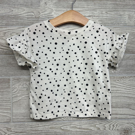 Shirt Ruffle Sleeves & Skort Dots 2T