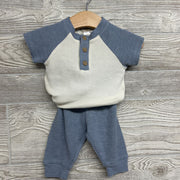 Waffle Knit Henley Bodysuit & Pants 0-3M