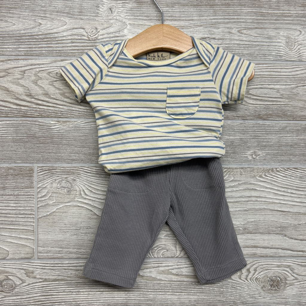 Bodysuit & Waffle Knit Pants 0-3M