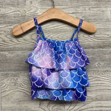 NEW 2 Pc Swimsuit W/ Mermaid Tail 4-5