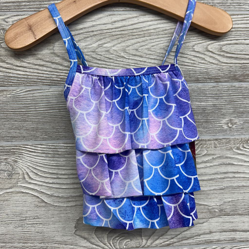NEW 2 Pc Swimsuit W/ Mermaid Tail 3-4