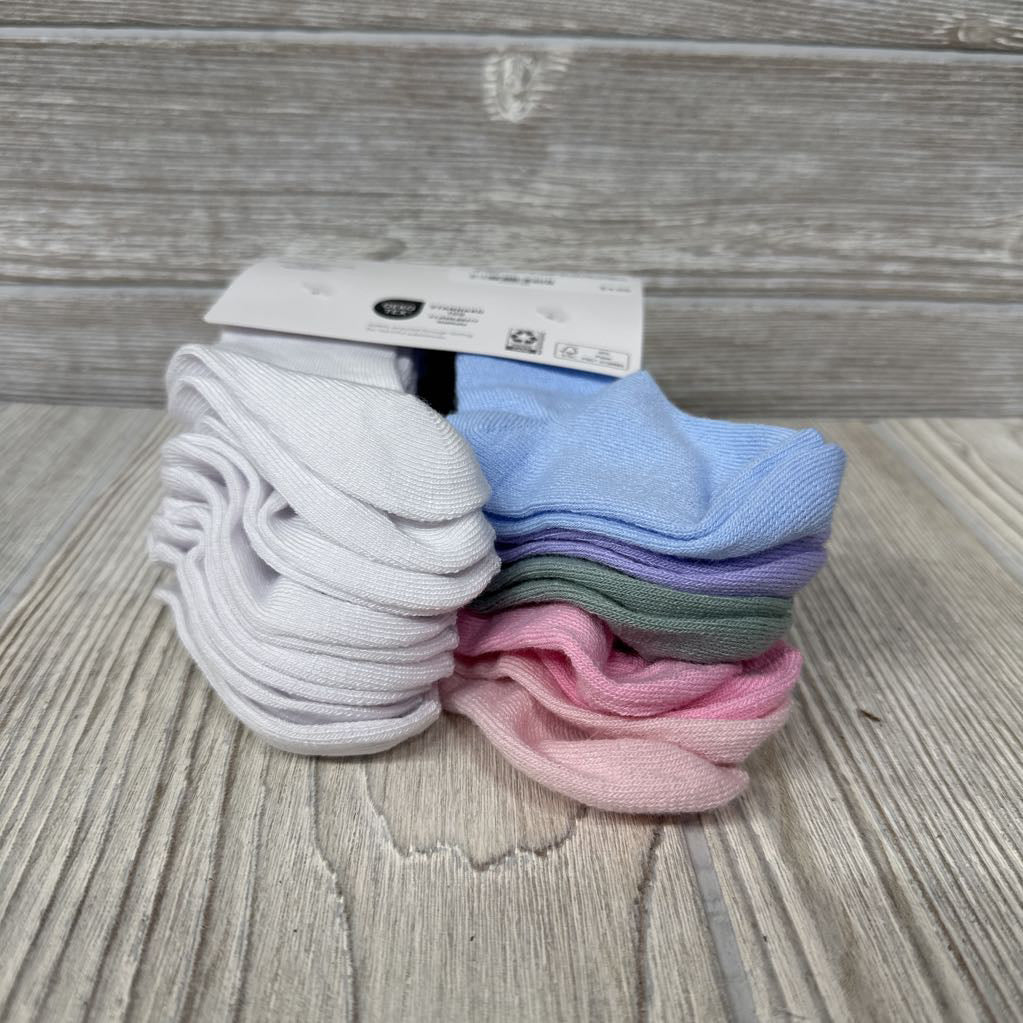 NEW 10 Pk Turn Cuff Socks 6-18M