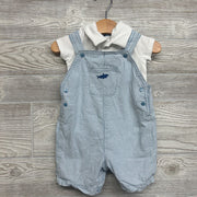 Overalls W/ Stripes & Polo Shirt 12M