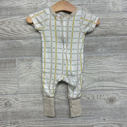 Footless Sleeper Grid Print Nb