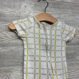 Footless Sleeper Grid Print Nb