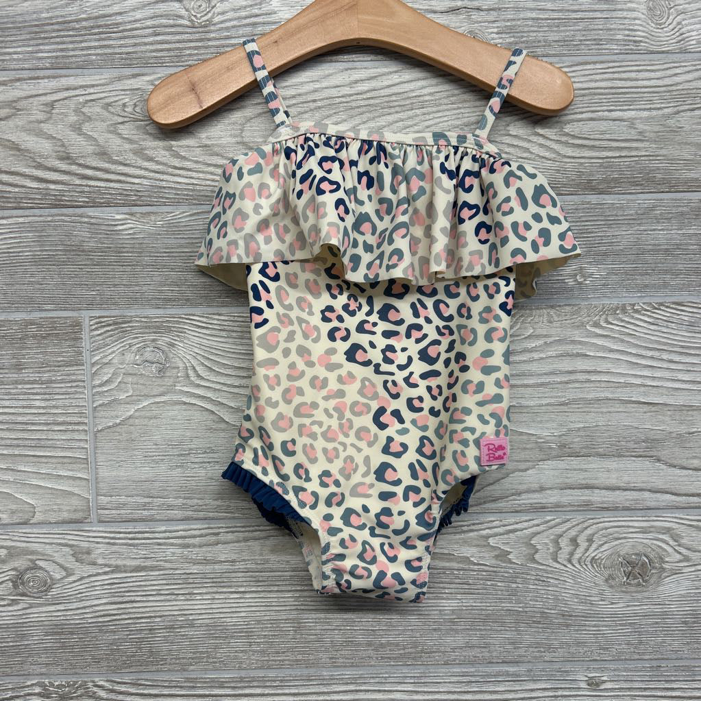 1 Pc Swimsuit Ruffle Animal Print 2t
