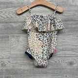1 Pc Swimsuit Ruffle Animal Print 2t