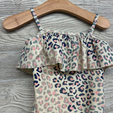 1 Pc Swimsuit Ruffle Animal Print 2t