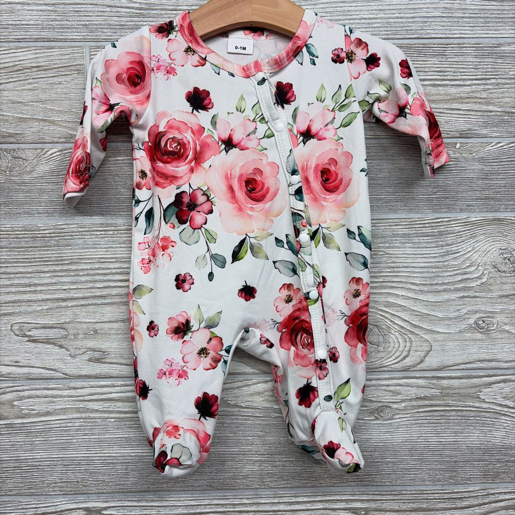 Snap Up Outfit Roses 0-1m