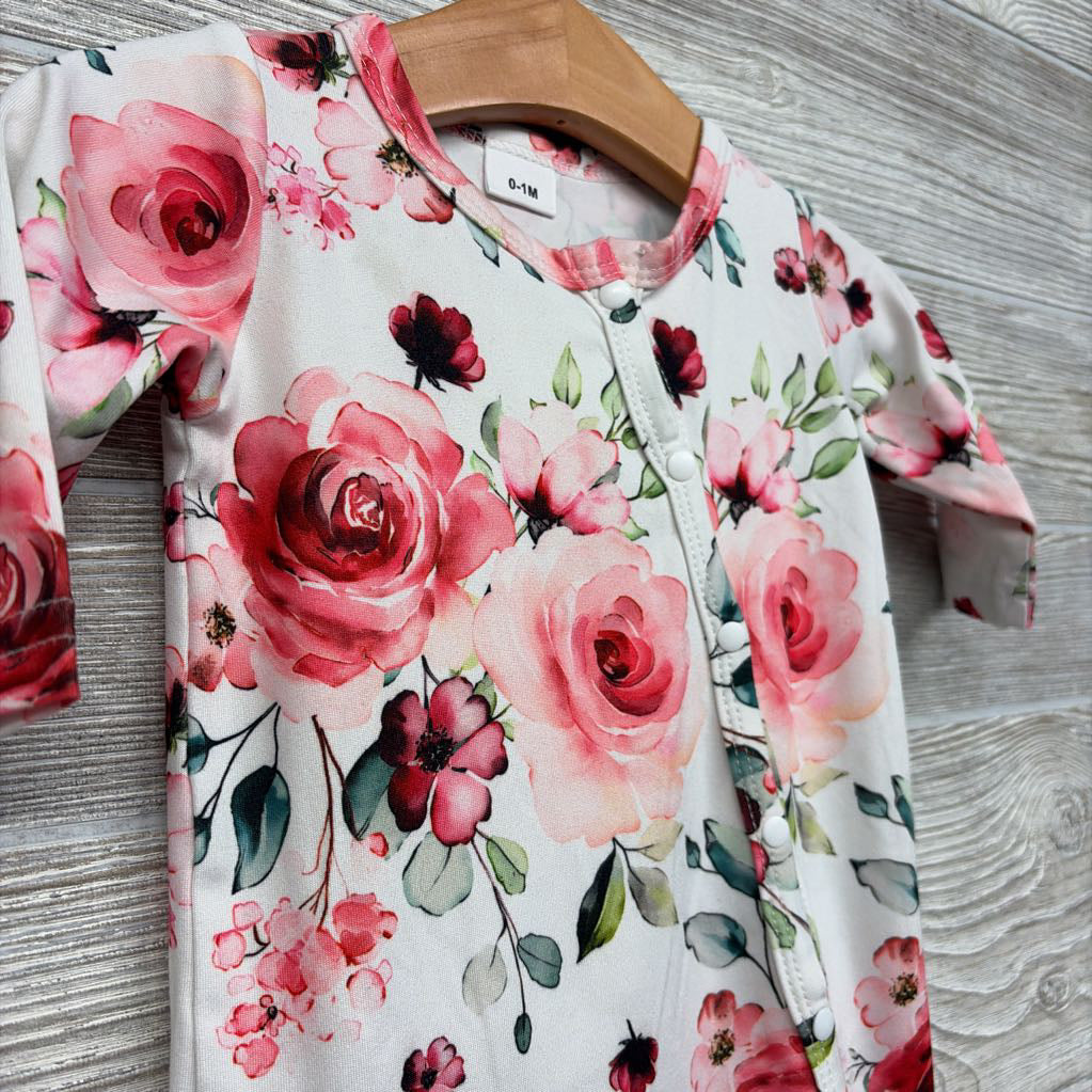 Snap Up Outfit Roses 0-1m