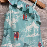 1 Pc Swimsuit Palm Trees, Surf Boards 3t