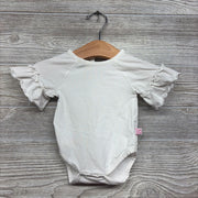 Ls Bodysuit Stripes Ruffle Cuff 0-3M