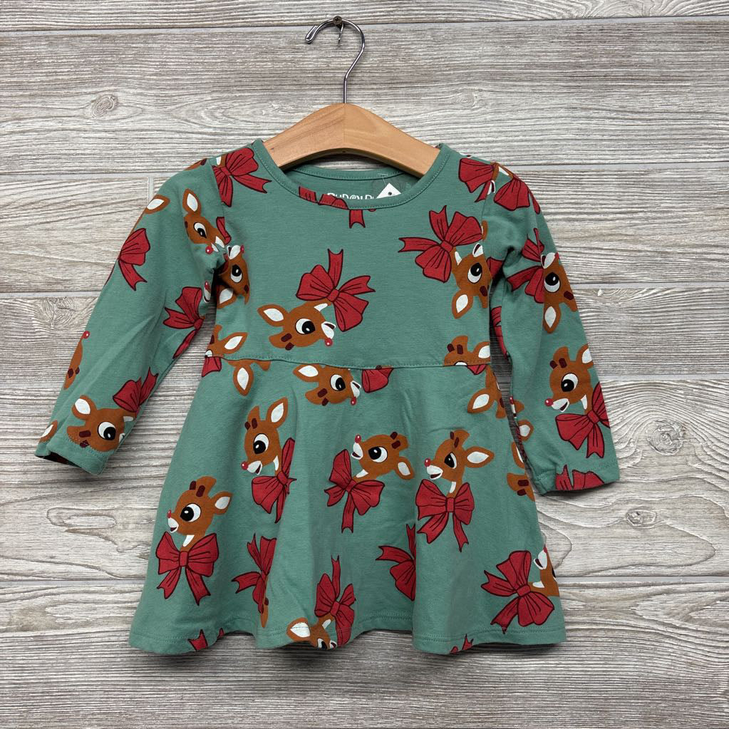 LS Peplum Shirt Rudolph 18M
