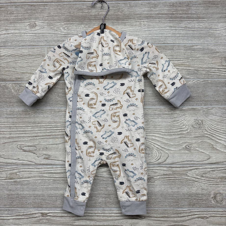 Snap Outfit W/ Hat Dinosaurs 6M