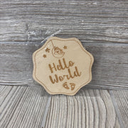 NEW Wooden Sign Hello Wold
