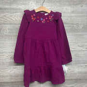 NEW Tiered Dress Embroidered Flowers 4-5