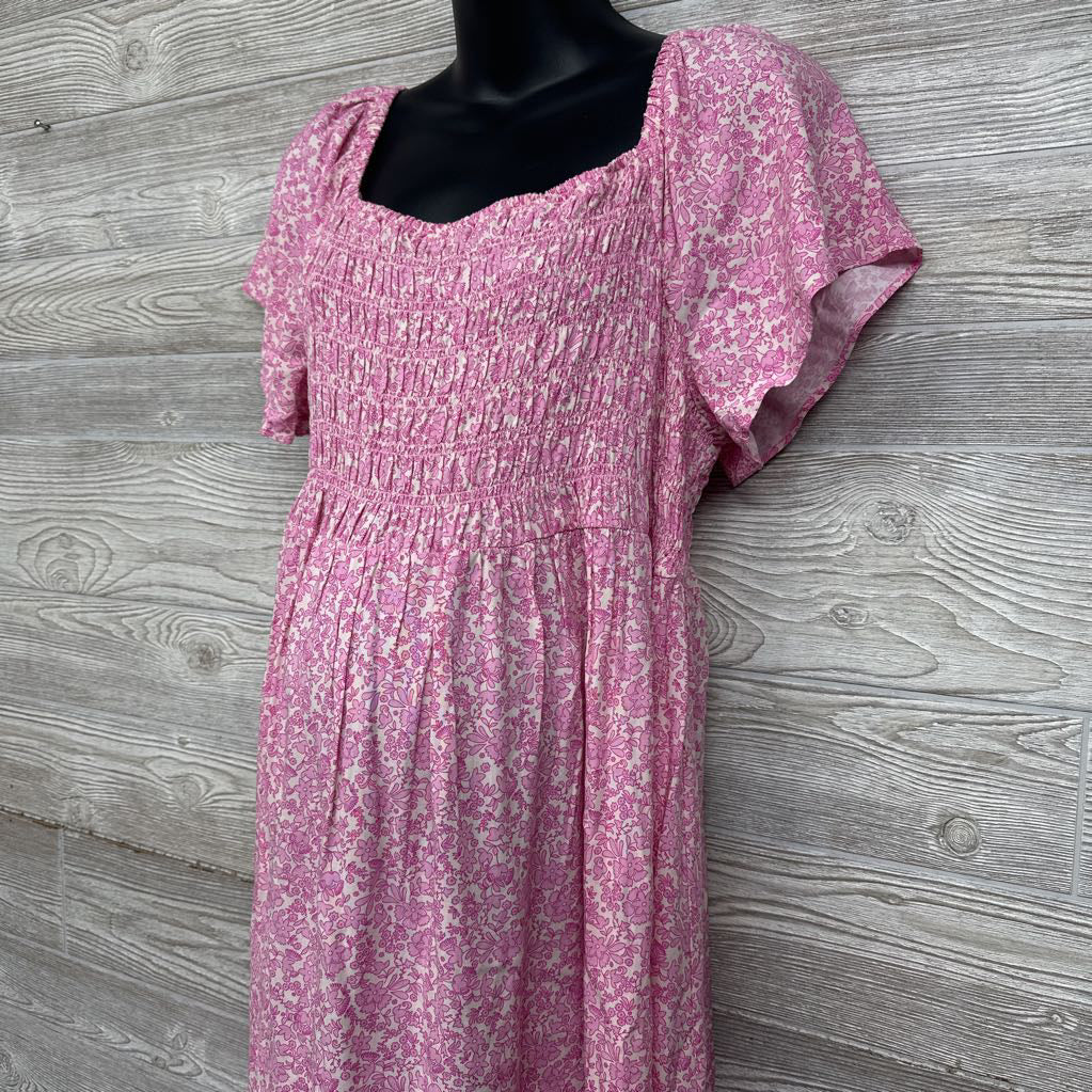Smocked Woven Dress Flowers XXL