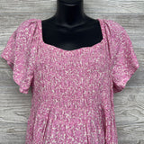 Smocked Woven Dress Flowers XXL