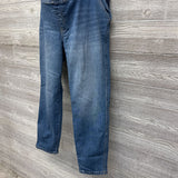 Side Panel Denim Overalls 8/Medium Short