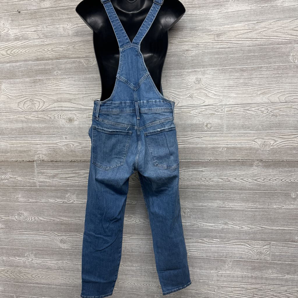 Side Panel Denim Overalls 8/Medium Short