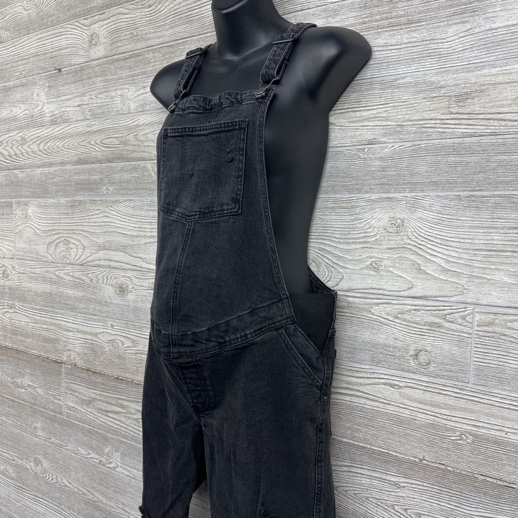 Side Panel Denim Overalls 8/Medium Short