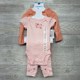 NEW Bodysuit Love Bug, Pants & Ribbed Outfit NB