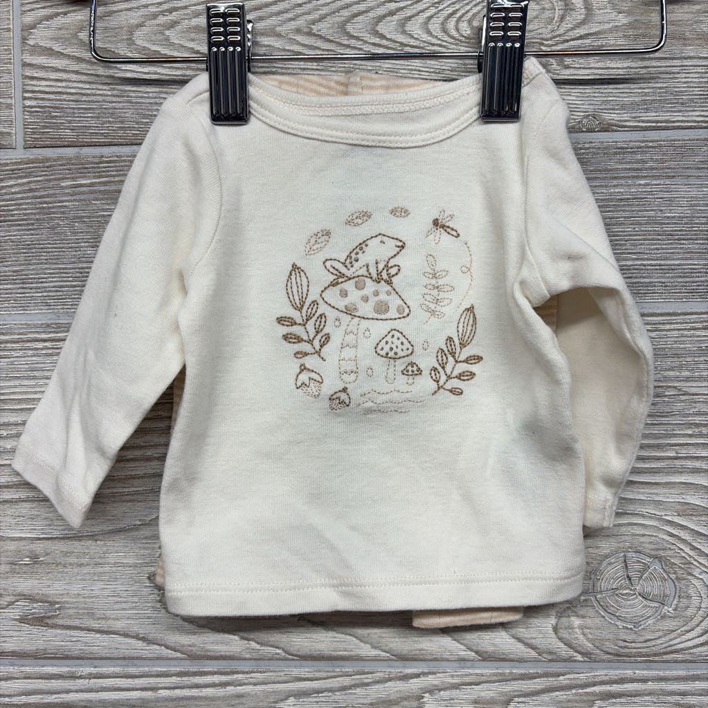 LS Shirt Frog, Pants Stripes W/ Hat NB