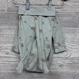 LS Ribbed Side Snap Bodysuit & Footed Pants Hedgehogs NB