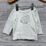 LS Shirt Happiest With You & Pants Clouds W/ Hat NB