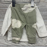 LS Shirt Happiest With You & Pants Clouds W/ Hat NB