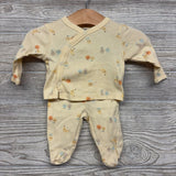 LS Side Snap Bodysuit Fruit, Bodysuit Stripes & Footed Pants Fruit NB