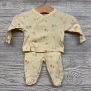 LS Side Snap Bodysuit Fruit, Bodysuit Stripes & Footed Pants Fruit NB
