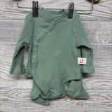 Ribbed LS Side Snap Bodysuit, Footed Pants & Hat 0-1M
