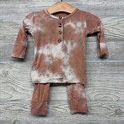 LS Bamboo Henley Shirt & Pants Tie Dye 3-6M