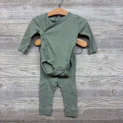 LS Ribbed Side Snap Bodysuit & Pants 6-9M
