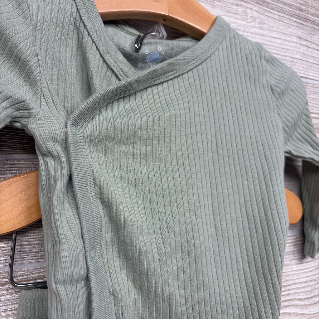 LS Ribbed Side Snap Bodysuit & Pants 6-9M