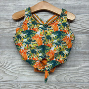 2 Pc Swimsuit Leaves Front Knot 6-7