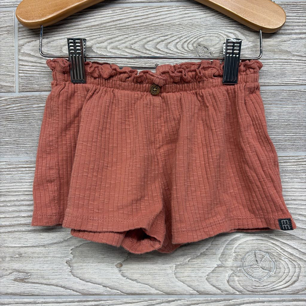 Ribbed Flutter Sleeve Shirt Flowers & Flowey Shorts 3T